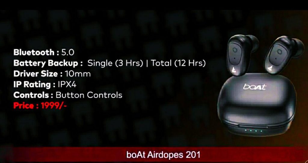 BoAt Airdopes 201